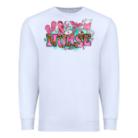 White breast cancer nurse Premium Sweatshirt - AdoDesignShop