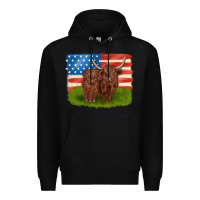 Black American cows Premium Hoodie - MaliasSmallBusiness