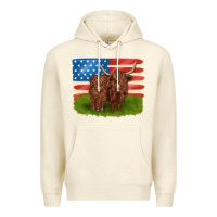 Sandshell American cows Premium Hoodie - MaliasSmallBusiness