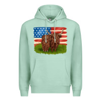 Seafoam American cows Premium Hoodie - MaliasSmallBusiness