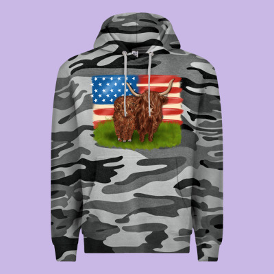 American Cows Premium Hoodie Designed By Maliassmallbusiness