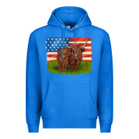 True Royal American cows Premium Hoodie - MaliasSmallBusiness