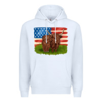 White American cows Premium Hoodie - MaliasSmallBusiness