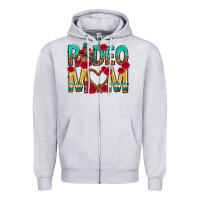 Heather Grey rodeo mom mothers day Zipper Hoodie - texasbilliewilder