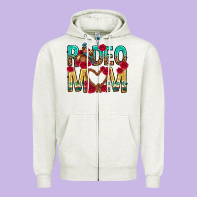 Rodeo Mom Mothers Day Zipper Hoodie Designed By Texasbilliewilder