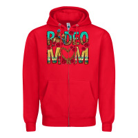 Red rodeo mom mothers day Zipper Hoodie - texasbilliewilder