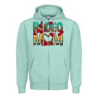 Seafoam rodeo mom mothers day Zipper Hoodie - texasbilliewilder