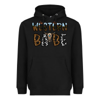 Black western babe Heavyweight Hoodie - CowhideDigitalArt