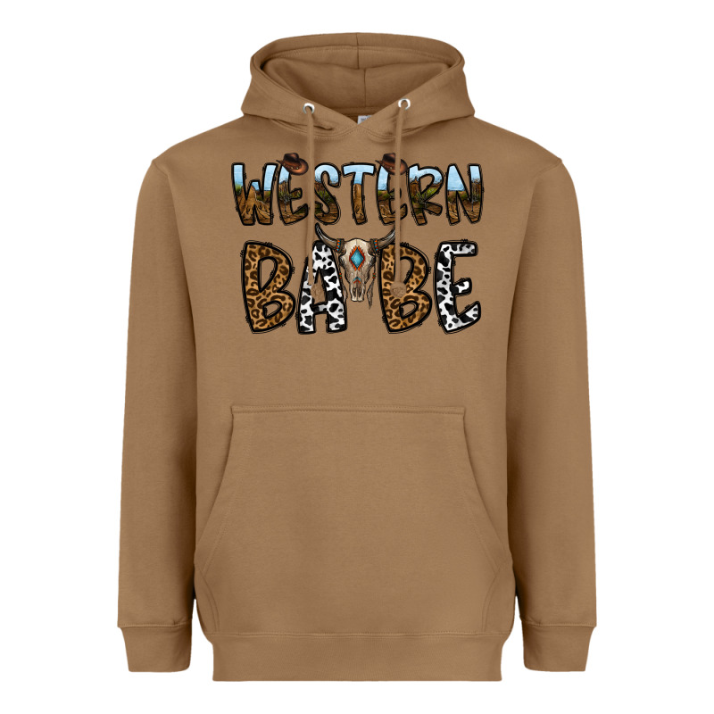 Western Babe Heavyweight Hoodie by CowhideDigitalArt | Teevron