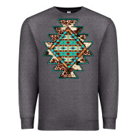 Charcoal Heather cowhide leopard gemstone aztec Premium Sweatshirt - JahusDesignShop