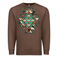 Chestnut cowhide leopard gemstone aztec Premium Sweatshirt - JahusDesignShop