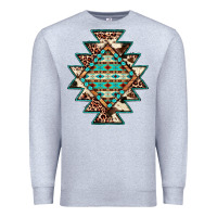 Heather Grey cowhide leopard gemstone aztec Premium Sweatshirt - JahusDesignShop