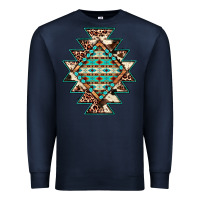 Navy cowhide leopard gemstone aztec Premium Sweatshirt - JahusDesignShop