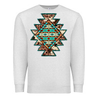 Oatmeal Heather cowhide leopard gemstone aztec Premium Sweatshirt - JahusDesignShop