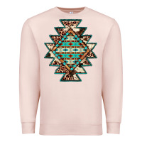 Pale Pink cowhide leopard gemstone aztec Premium Sweatshirt - JahusDesignShop