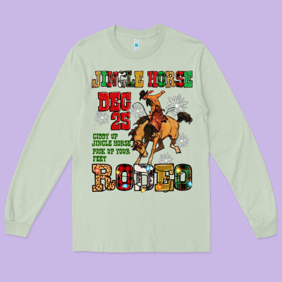Jingle Horse Dec 25 Giddy Jingle Horse Pick Up Fee Long Sleeve Tee Designed By Zillion Design Studio