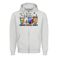 Hispanic Heritage Month Coffee Cups Zipper Hoodie | Teevron