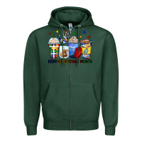 Sports Green hispanic heritage month coffee cups Zipper Hoodie - Zillion Design Studio