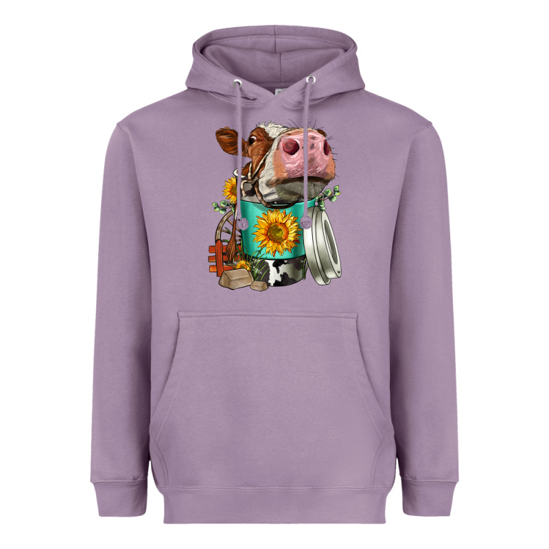 Simmental Cow Coffee Cup Heavyweight Hoodie by FaDigitalArtStudio | Teevron