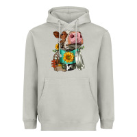 Moon Dust Simmental Cow Coffee Cup Heavyweight Hoodie - FaDigitalArtStudio