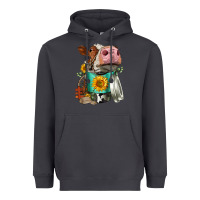Smoke Simmental Cow Coffee Cup Heavyweight Hoodie - FaDigitalArtStudio