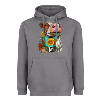 Storm Simmental Cow Coffee Cup Heavyweight Hoodie - FaDigitalArtStudio