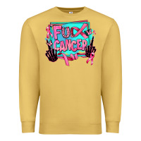 Antique Gold fuck cancer Premium Sweatshirt - AdoDesignShop
