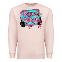Pale Pink fuck cancer Premium Sweatshirt - AdoDesignShop