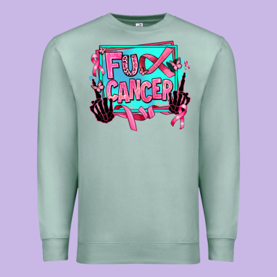Fuck Cancer Premium Sweatshirt Designed By Adodesignshop