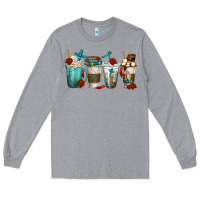 Heather Grey faith coffee cups Long Sleeve Tee - texasbilliewilder