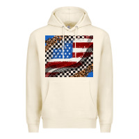 Tofu American flag and race flag Premium Hoodie - AdoDesignShop