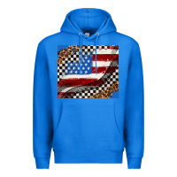 True Royal American flag and race flag Premium Hoodie - AdoDesignShop
