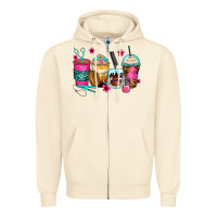 Sandshell hairstylist coffee cups Zipper Hoodie - Zillion Design Studio