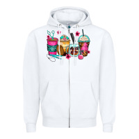 Hairstylist Coffee Cups Zipper Hoodie | Teevron