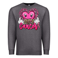 Charcoal Heather hey cancer with middle fingers Premium Sweatshirt - AdoDesignShop
