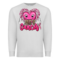 Dove Grey hey cancer with middle fingers Premium Sweatshirt - AdoDesignShop