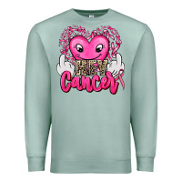 Seafoam hey cancer with middle fingers Premium Sweatshirt - AdoDesignShop