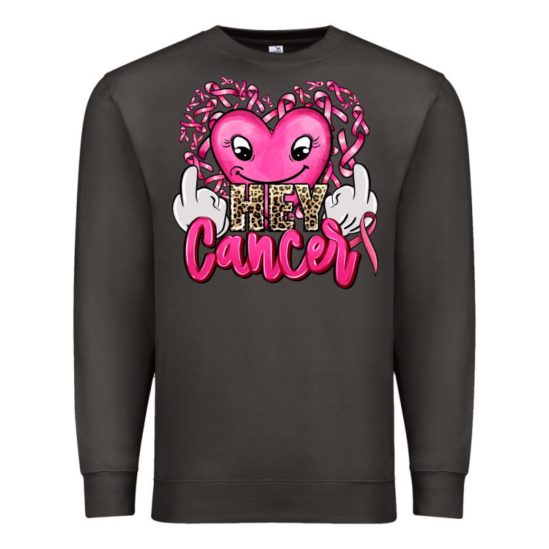 Hey Cancer With Middle Fingers Premium Sweatshirt by AdoDesignShop | Teevron