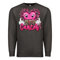 Smoke hey cancer with middle fingers Premium Sweatshirt - AdoDesignShop