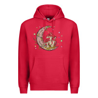 Cardinal moon and mushrooms Premium Hoodie - MaliasSmallBusiness