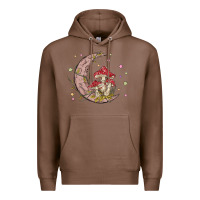 Chestnut moon and mushrooms Premium Hoodie - MaliasSmallBusiness