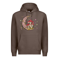 Coffee moon and mushrooms Premium Hoodie - MaliasSmallBusiness