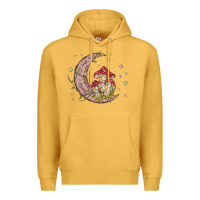 Mustard moon and mushrooms Premium Hoodie - MaliasSmallBusiness
