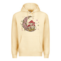 Pina Colada moon and mushrooms Premium Hoodie - MaliasSmallBusiness
