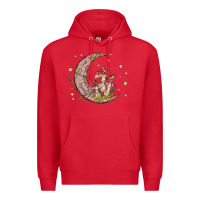 Red moon and mushrooms Premium Hoodie - MaliasSmallBusiness