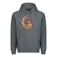 Rock moon and mushrooms Premium Hoodie - MaliasSmallBusiness