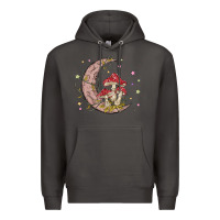 Smoke moon and mushrooms Premium Hoodie - MaliasSmallBusiness