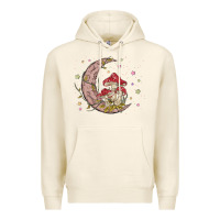 Tofu moon and mushrooms Premium Hoodie - MaliasSmallBusiness