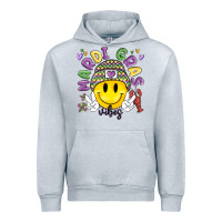 Heather Grey mardi gras vibes Urban Hoodie - MaliasSmallBusiness