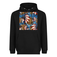 Black 4th of july indian headdress seamless pattern Heavyweight Hoodie - HRA Design Shop